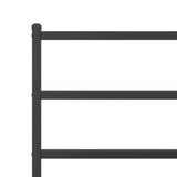 Metal Bed Frame without Mattress with Headboard Black 135x190 cm - Low Angle