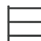 Metal Bed Frame without Mattress with Headboard Black 183x203 cm King - Low Angle