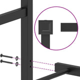 Metal Bed Frame without Mattress with Headboard Black 90x190 cm - Extra Image