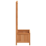Planter with Trellis Brown Solid Wood Fir - 45-Degree Angle
