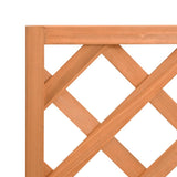 Planter with Trellis Brown Solid Wood Fir - Close-Up Angle