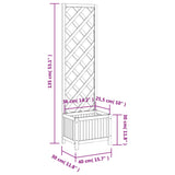 Planter with Trellis Black 40x30x135 cm cmSolid Wood Fir