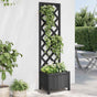 Planter with Trellis Black 40x30x135 cm cmSolid Wood Fir