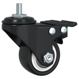 Caster Wheels 4 pcs Black 35 mm Iron - Top-Down View