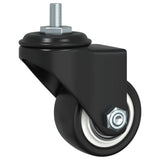 Caster Wheels 4 pcs Black 35 mm Iron - 45-Degree Angle