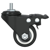 Caster Wheels 4 pcs Black 35 mm Iron - Low Angle