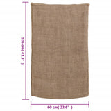 Jute Sacks 5 pcs 60x105 cm 100% Jute 220 gsm