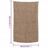 Jute Sacks 5 pcs 60x105 cm 100% Jute 220 gsm - Close-Up Angle
