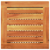 Garden Table Black 40x40x42 cm Poly Rattan Acacia Wood - Close-Up Angle