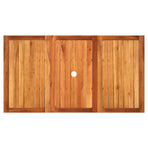 Garden Table Black 140x80x75 cm Poly Rattan Acacia Wood