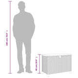 Garden Storage Box Black 80x40x48 cm Poly Rattan Acacia Wood - Extra Image