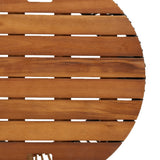 Garden Side Tables 2 pcs with Wooden Top Beige Poly Rattan - Extra Image