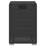 Propane Tank Cover Table Black 40x40x60 cm Poly Rattan