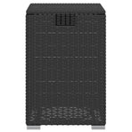 Propane Tank Cover Table Black 40x40x60 cm Poly Rattan