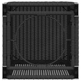 Propane Tank Cover Table Black 40x40x60 cm Poly Rattan - Low Angle