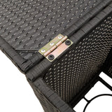 Propane Tank Cover Table Black 40x40x60 cm Poly Rattan - Extra Image