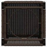 Propane Tank Cover Table Brown 40x40x60 cm Poly Rattan - Low Angle