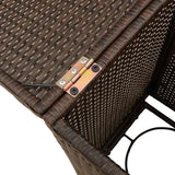 Propane Tank Cover Table Brown 40x40x60 cm Poly Rattan - Extra Image