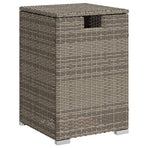 Propane Tank Cover Table Grey 40x40x60 cm Poly Rattan