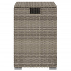Propane Tank Cover Table Grey 40x40x60 cm Poly Rattan