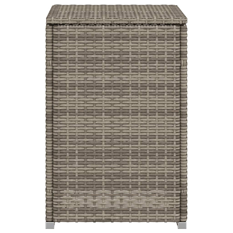 Propane Tank Cover Table Grey 40x40x60 cm Poly Rattan