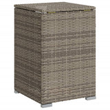 Propane Tank Cover Table Grey 40x40x60 cm Poly Rattan - Close-Up Angle