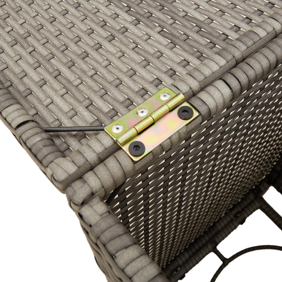 Propane Tank Cover Table Grey 40x40x60 cm Poly Rattan