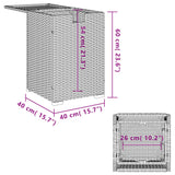 Propane Tank Cover Table Grey 40x40x60 cm Poly Rattan