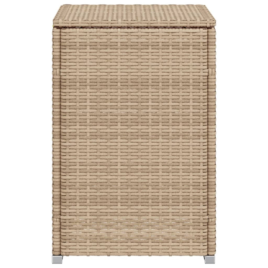 Propane Tank Cover Table Beige 40x40x60 cm Poly Rattan