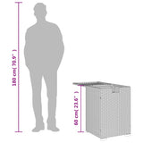 Propane Tank Cover Table Beige 40x40x60 cm Poly Rattan - Extra Image