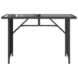 2 Piece Garden Dining Set with Cushions Black Poly Rattan - Close-Up Angle