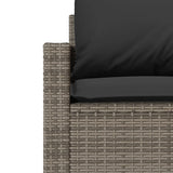 4 Piece Garden Sofa Set with Cushions Grey Poly Rattan