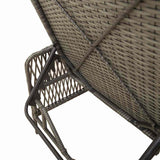 Sun Lounger Poly Rattan Grey and Dark Grey