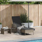 Sun Lounger Poly Rattan Grey and Dark Grey