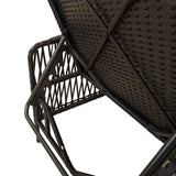 Sun Lounger 3 pcs Poly Rattan Black and Cream White