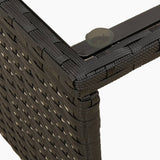 Garden Sofa with Table and Cushions L-Shaped Black Poly Rattan - Extra Image