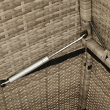 Garden Bench with Cushions Beige Poly Rattan