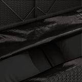 Garden Bench with Cushions Black Poly Rattan - Extra Image