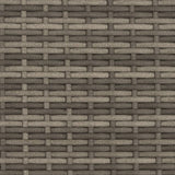 Garden Sofa 2-Seater with Canopy and Stools Grey Poly Rattan - Extra Image