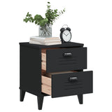 Bedside Cabinet VIKEN Black Engineered Wood - Top-Down View