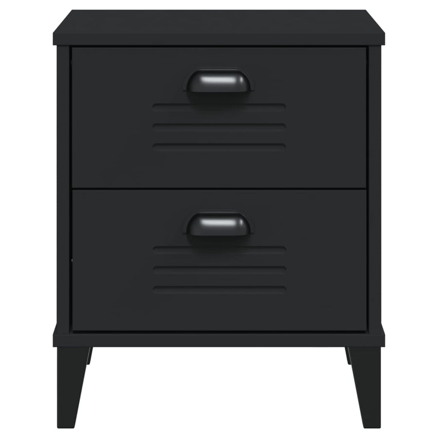 Bedside Cabinet VIKEN Black Engineered Wood