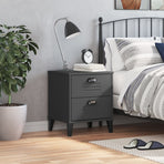 Bedside Cabinet VIKEN Anthracite Grey Engineered Wood