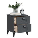 Bedside Cabinet VIKEN Anthracite Grey Engineered Wood - Top-Down View