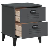 Bedside Cabinet VIKEN Anthracite Grey Engineered Wood - 45-Degree Angle