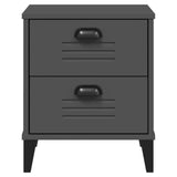 Bedside Cabinet VIKEN Anthracite Grey Engineered Wood