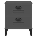 Bedside Cabinet VIKEN Anthracite Grey Engineered Wood