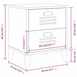 Bedside Cabinet VIKEN Anthracite Grey Engineered Wood - Extra Image