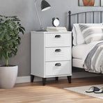 Bedside Cabinet VIKEN White Engineered Wood