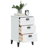 Bedside Cabinet VIKEN White Engineered Wood - Top-Down View