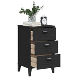 Bedside Cabinet VIKEN Black Engineered Wood - Top-Down View